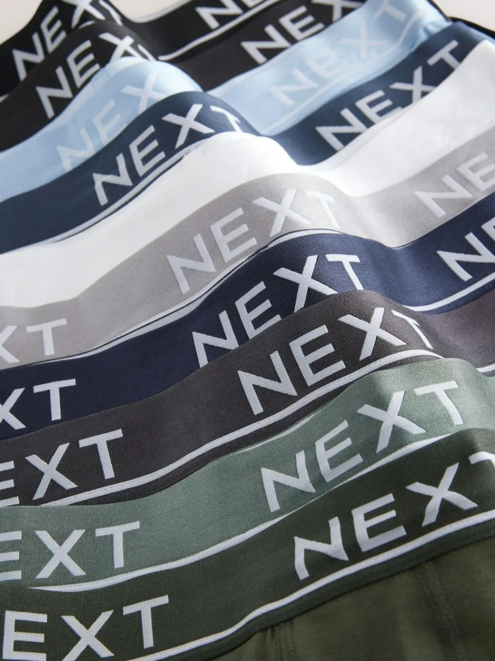 Outlet Next Core Grey/Green 10 pack Cotton Rich Blend Hipsters Boxers