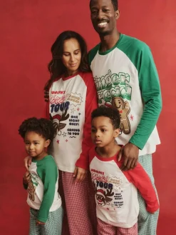 Online Cotton On Adult Matching Family Christmas Raglan Long Sleeve Pyjamas Set Green