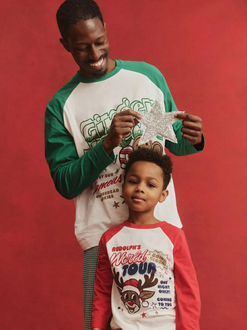 Online Cotton On Adult Matching Family Christmas Raglan Long Sleeve Pyjamas Set Green