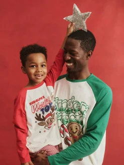 Online Cotton On Adult Matching Family Christmas Raglan Long Sleeve Pyjamas Set Green