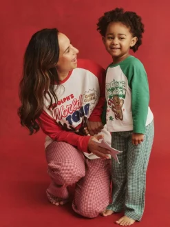 Online Cotton On Kids Matching Family Christmas Raglan Long Sleeve Pyjamas Red