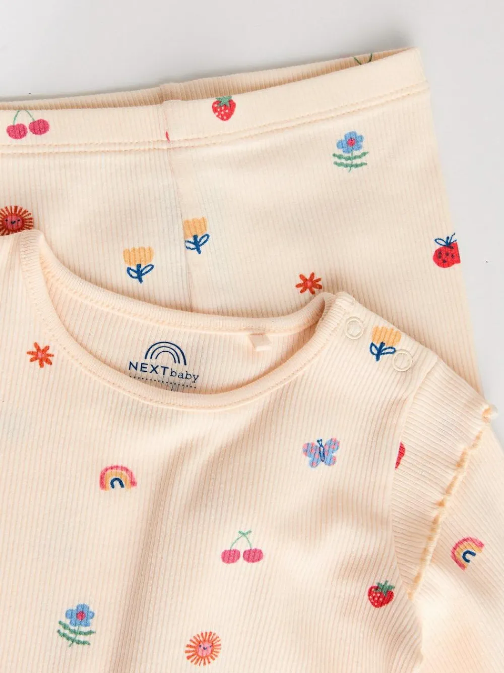 Sale Next Baby Top and Leggings 2 Piece Set (0mths-2yrs) Cream Bright Character