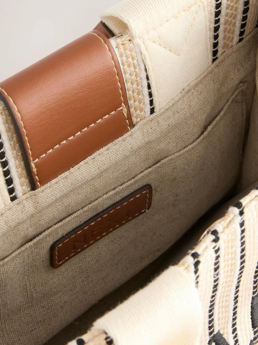 Next Cream Canvas Hand Held Bag^Women Bags