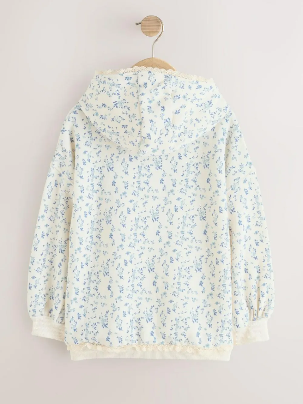 New Next Cream Ditsy Flower Hoodie (3-16yrs)