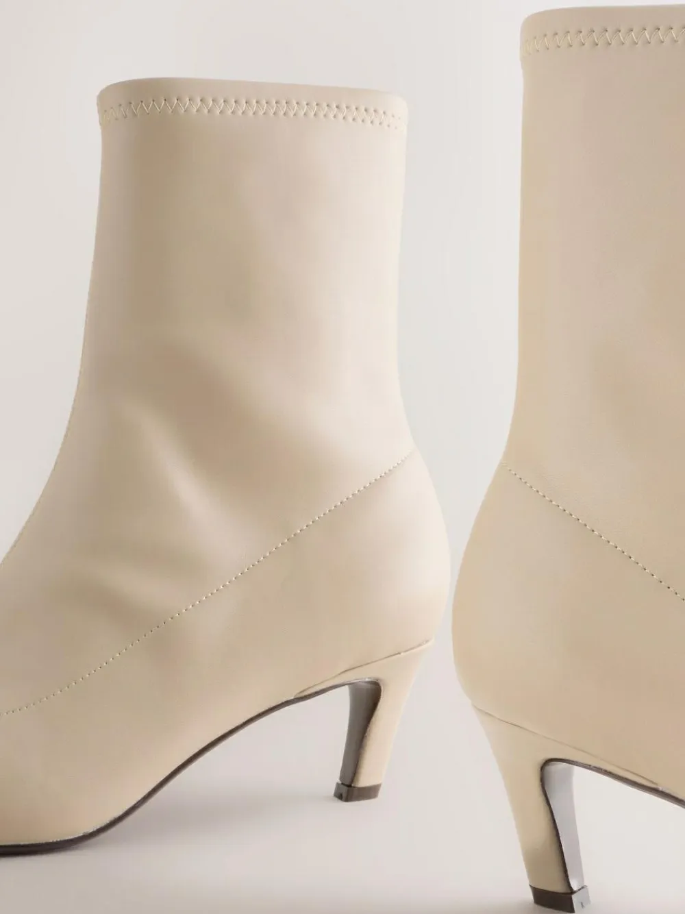 Sale Next Forever Comfort® Pointed Toe Sock Boots Cream