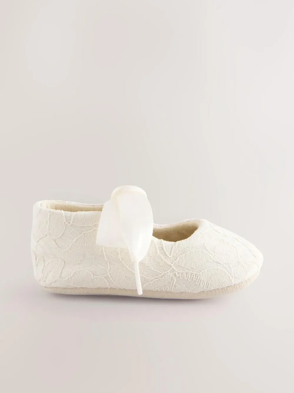 Next Cream Lace Baby Tie Front Occasion Shoes (0-24mths)^ Shoes|Boots