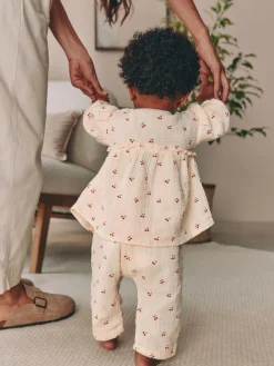 Next Baby Woven Long Sleeve Tops and Trousers 2 Piece Set (0mths-2yrs)^ Tops|Tops