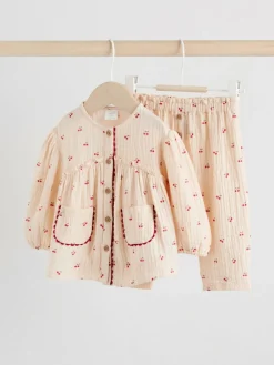 Next Baby Woven Long Sleeve Tops and Trousers 2 Piece Set (0mths-2yrs)^ Tops|Tops