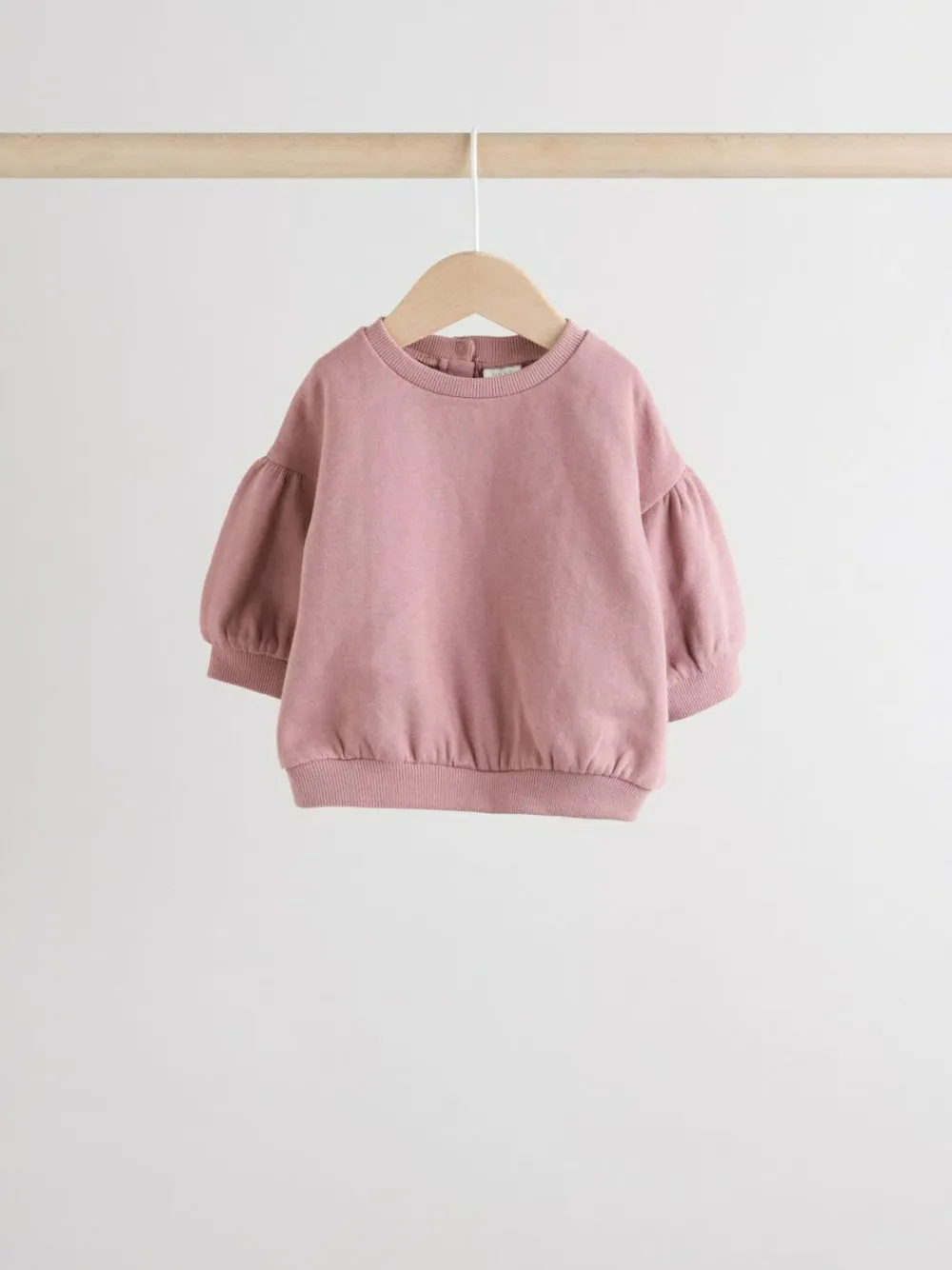 Next Baby Sweatshirt & Joggers 6 Piece Set (0mths-2yrs) Cream/Pink