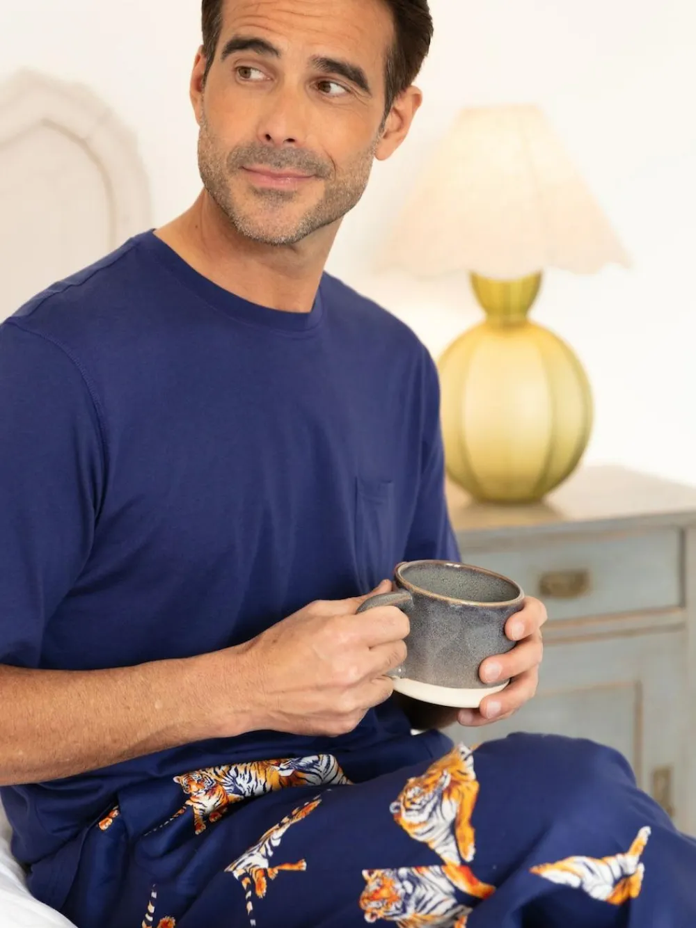 Cyberjammies Blue Jersey Top & Tiger Print Pyjamas Set^ Pyjamas