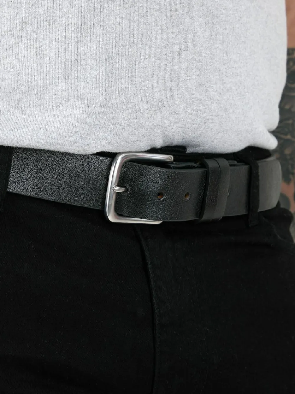 D555 Gavin Hand Crafted Real Leather Hide Belt 3.7 Cm Width^ Belts & Braces