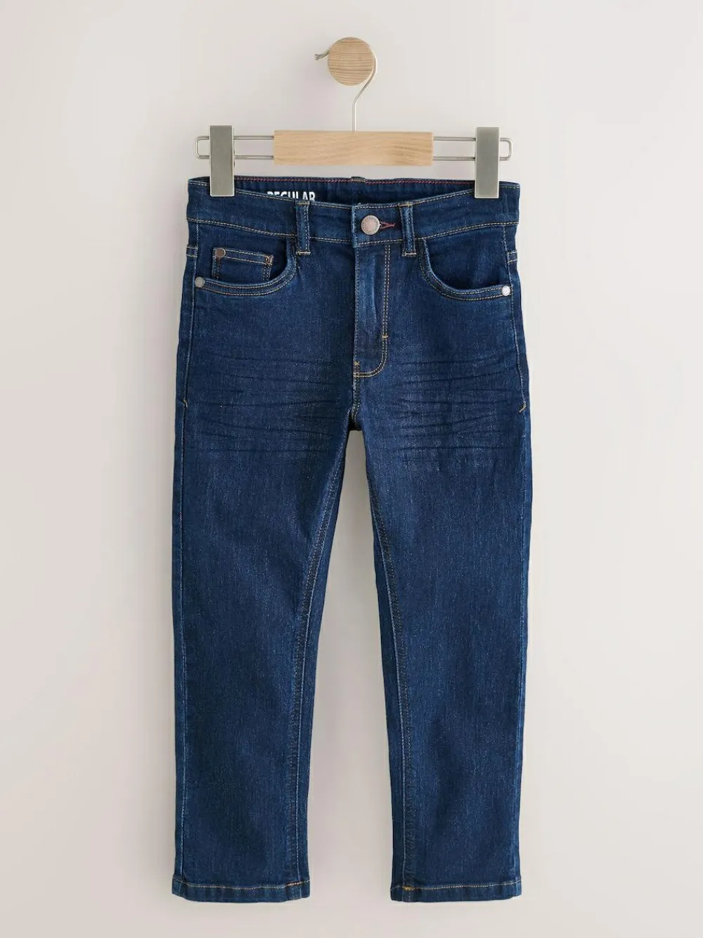 Discount Next Regular Fit Stretch Jeans 2 Pack (3-17yrs) Dark Blue/ Black Denim