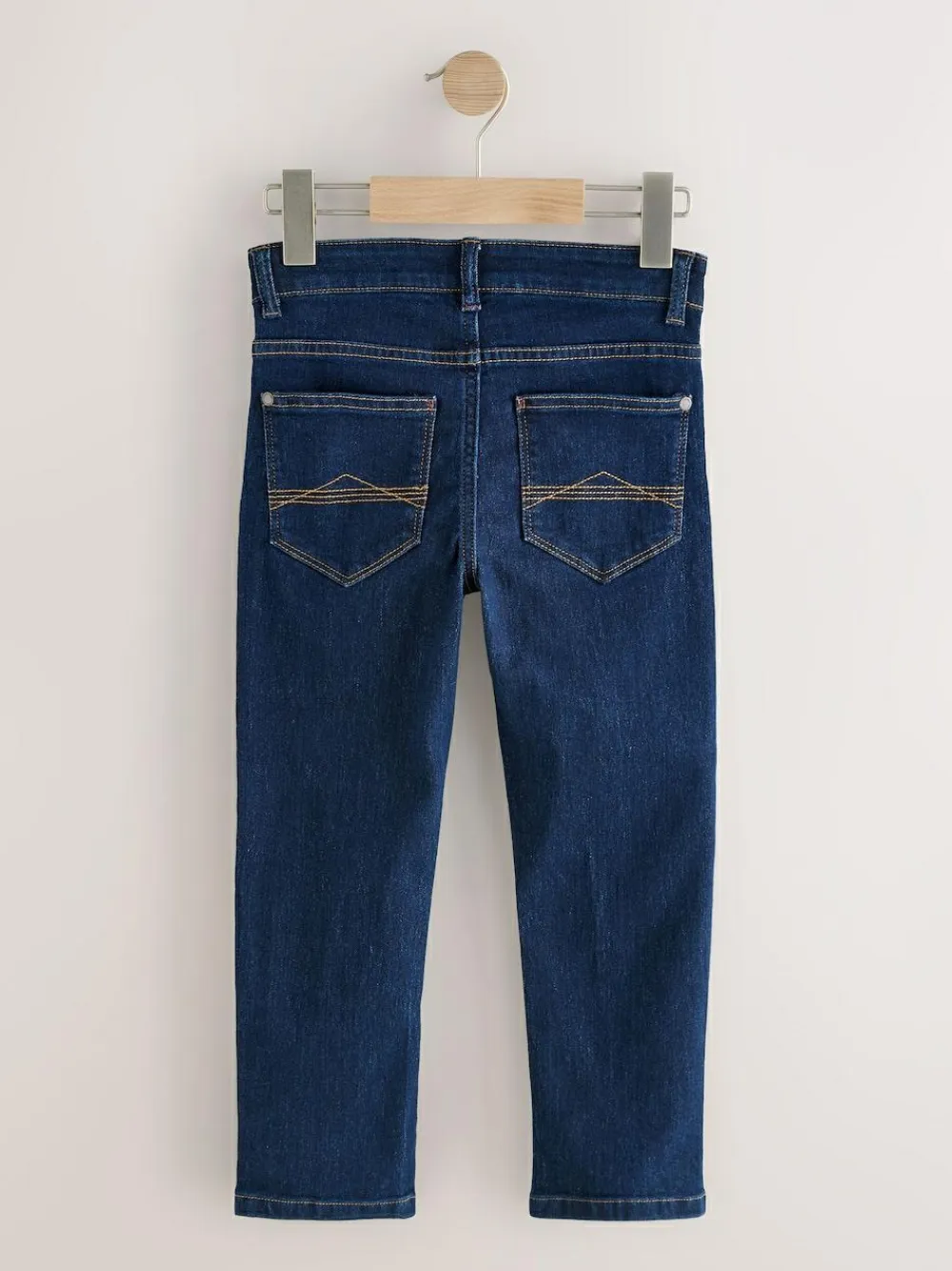 Discount Next Regular Fit Stretch Jeans 2 Pack (3-17yrs) Dark Blue/ Black Denim