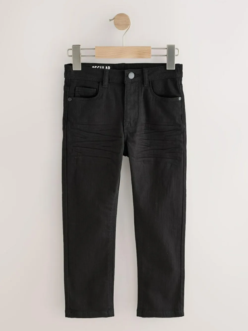 Discount Next Regular Fit Stretch Jeans 2 Pack (3-17yrs) Dark Blue/ Black Denim