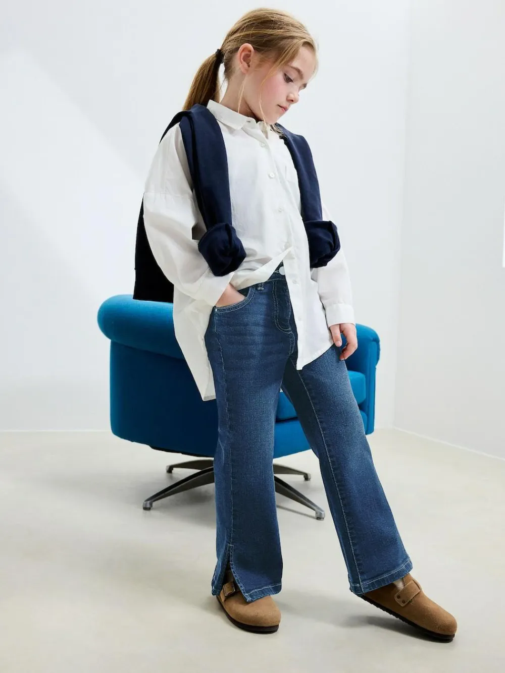 Sale Next Flare Jeans (3-16yrs) Dark Blue