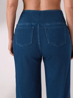 Next Dark Blue Maternity Wide Leg Denim Leggings^Women Jeans|Jeans