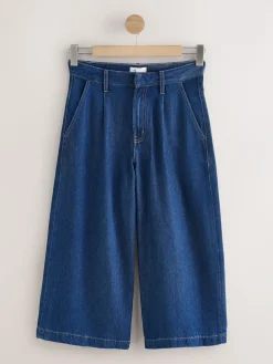 Clearance Next N.Premium High Rise Culotte Jeans Dark Blue