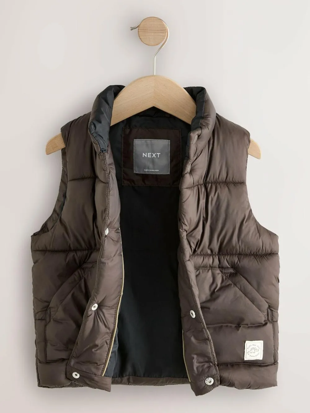 Next Dark Brown Padded Gilet (3mths-10yrs)^BOY Baby Winter Clothing|Coats, Jackets & Pramsuits