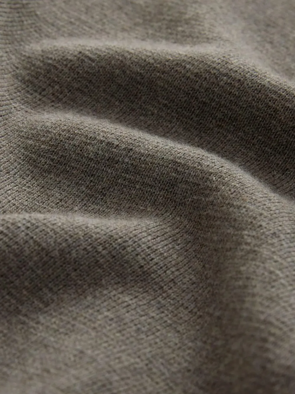 New Next Dark Stone Plain N.Premium Regular Fit 100% Cotton Premium Quarter Zip Jumper