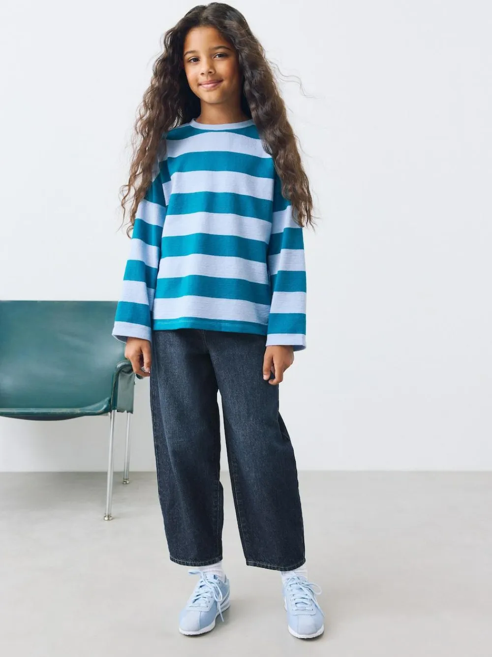 Next Dark Wash Barrel Jeans (3-16yrs)^ Jeans