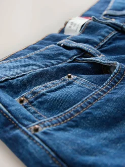 New Next Barrel Leg Jeans Denim Dark Blue