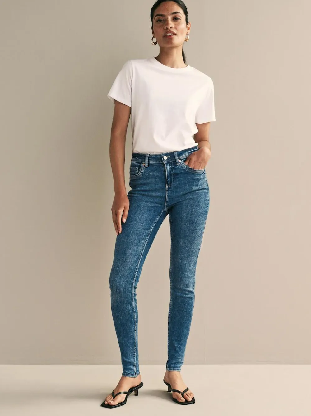 Clearance Next Denim Dark Blue Supersoft Skinny Jeans