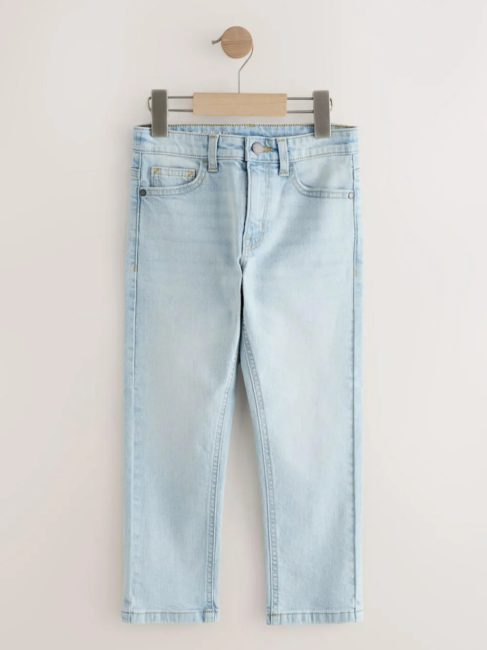 Sale Next Regular Fit Stretch Jeans 2 Pack (3-17yrs) Denim Dark Blue/Bleach