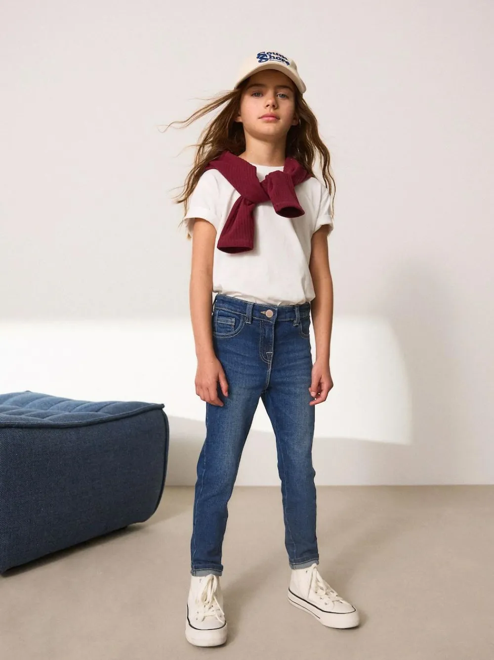 Hot Next Regular Fit Skinny Jeans (3-16yrs) Denim Dark Wash