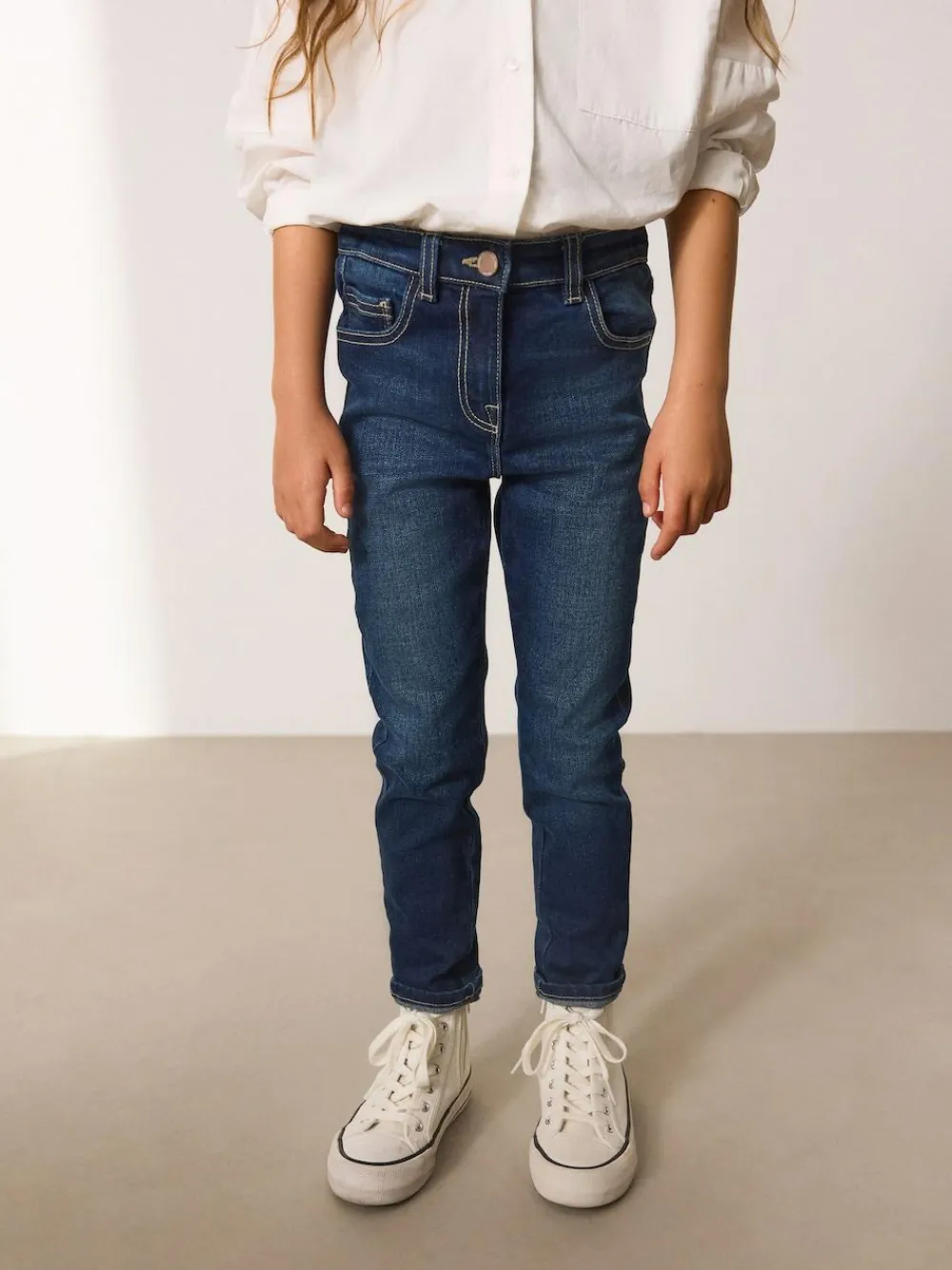 New Next Slim Fit Skinny Jeans (3-16yrs) Denim Dark Wash