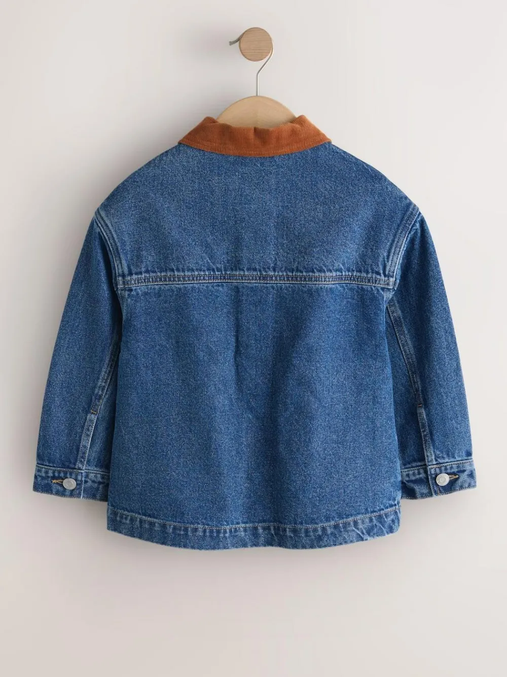 Online Next Cord Collar Jacket (3-16yrs) Denim Mid Blue