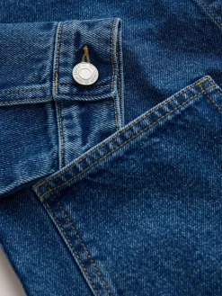 Online Next Cord Collar Jacket (3-16yrs) Denim Mid Blue