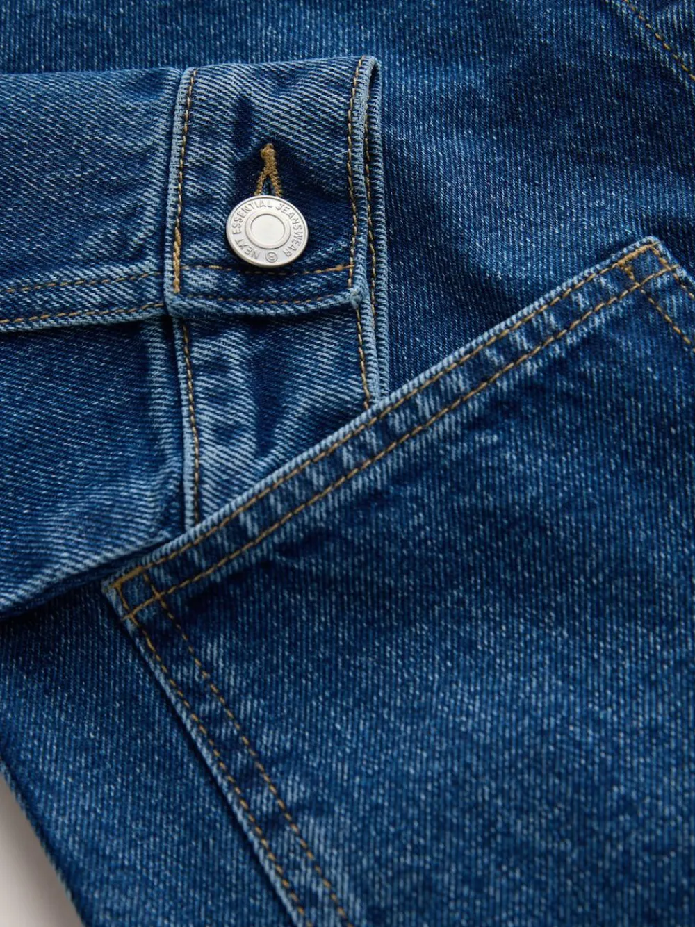 Online Next Cord Collar Jacket (3-16yrs) Denim Mid Blue