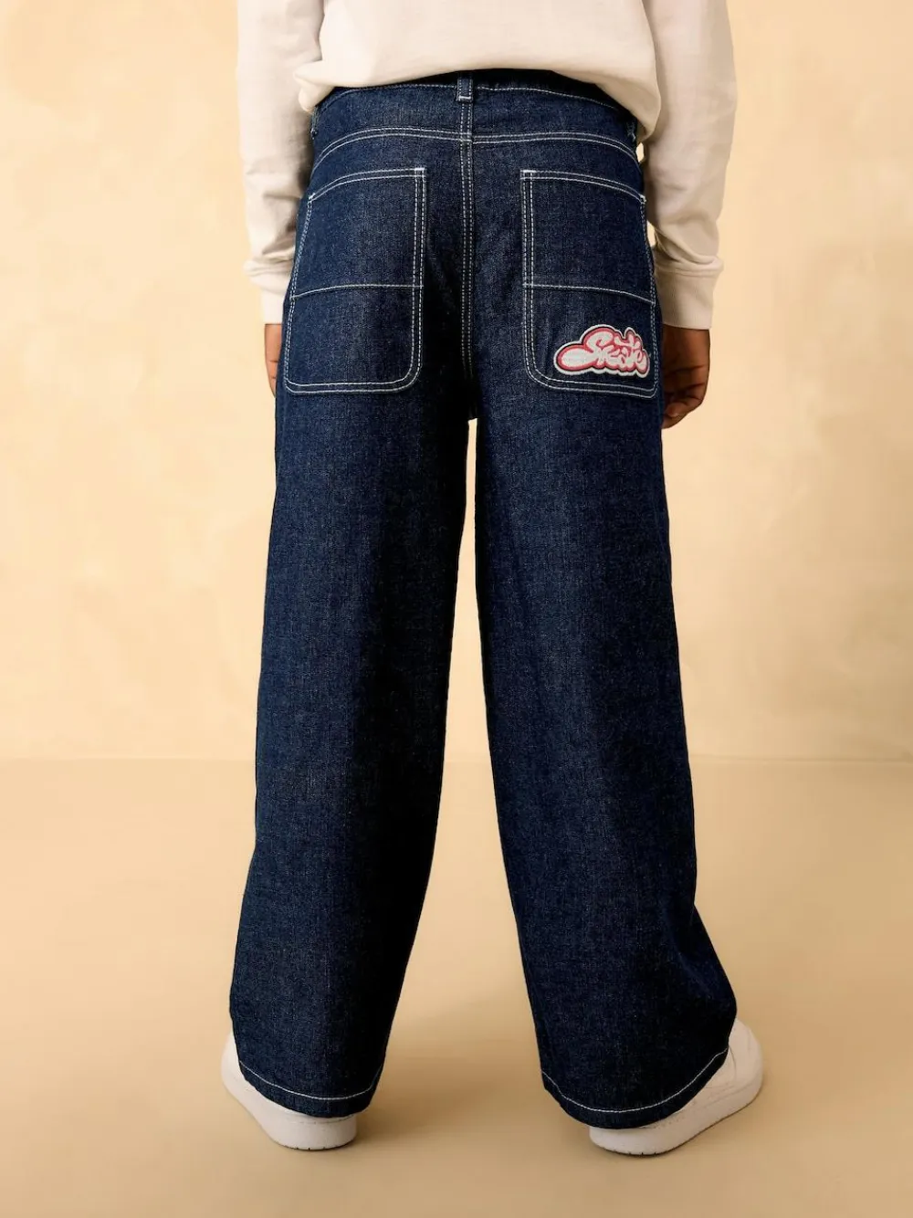 Outlet Next Denim Rinse Super-wide Fit Authentic Jeans (3-16yrs)