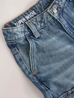 Next Denim Tint Superwide Denim Cargo Jeans (3-16yrs)^BOY Jeans & Joggers|Jeans