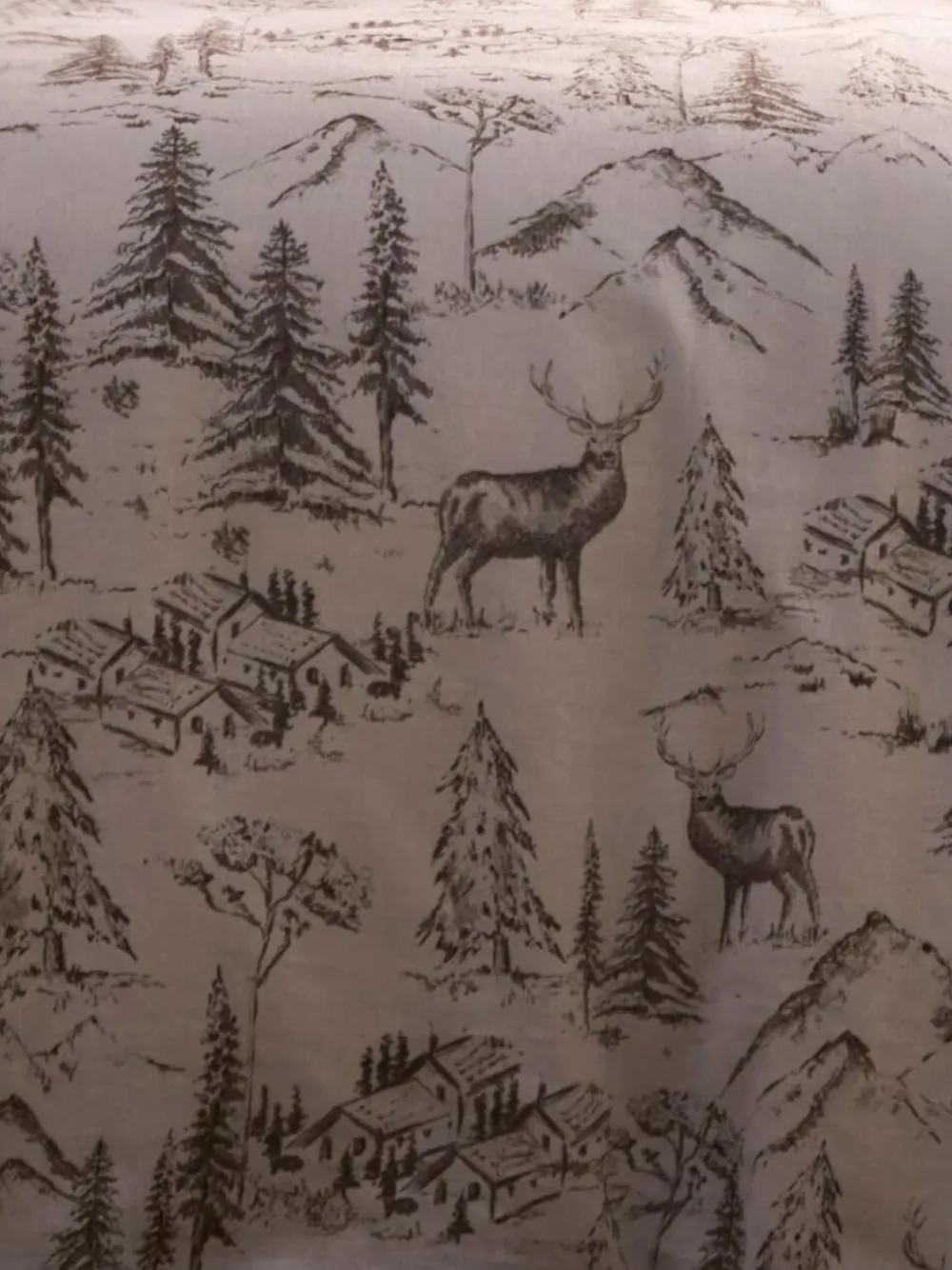 Best Dreams & Drapes Natural Alpine Stag Brushed Cotton Duvet Cover Set