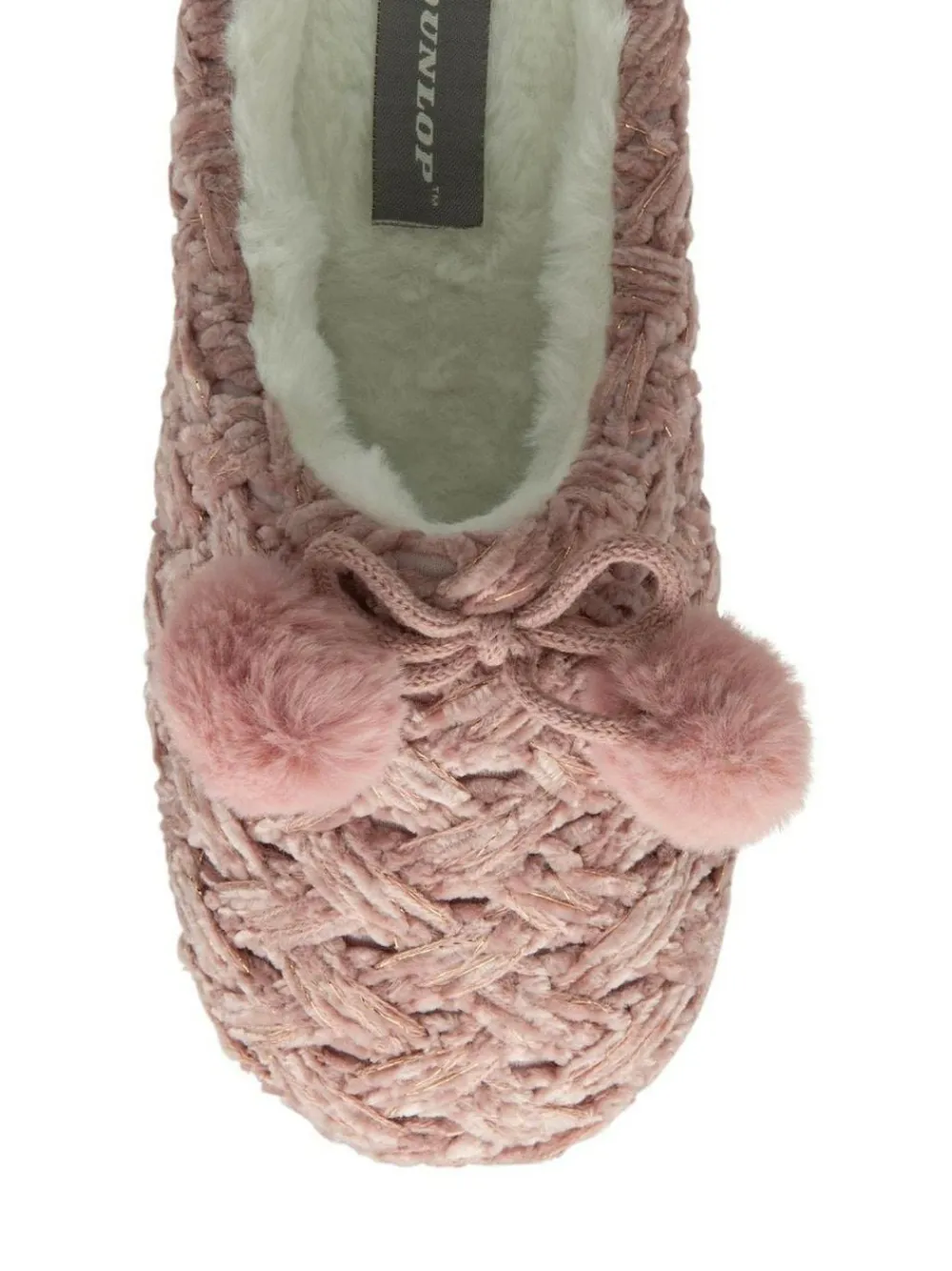 Dunlop Ladies Knitted Closed Toe Mule Slippers^Women Slippers