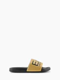 Discount EA7 Beachwear Black Slippers