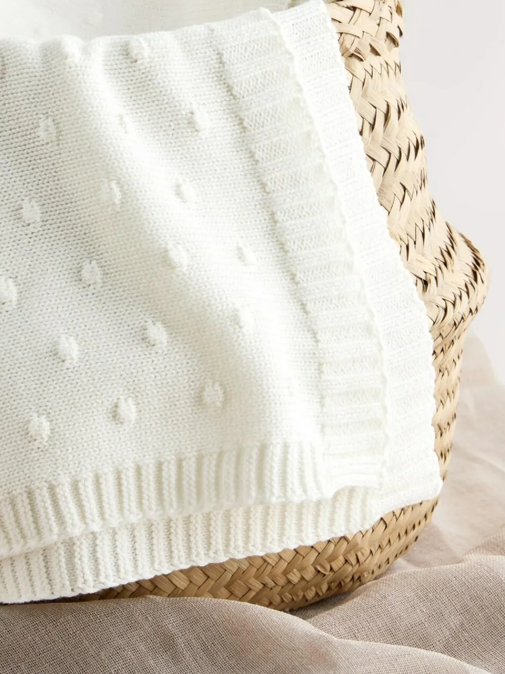 New Next Baby Bobble Blanket Ecru