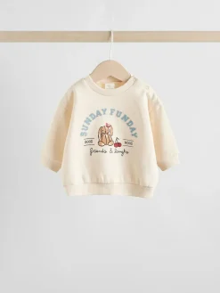 Next Ecru Baby Sweatshirt and Trousers Set 2 Piece (0mths-2yrs)^ Sweatshirts & Hoodies