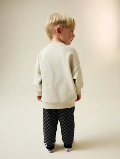Discount Next Crew Neck Sweatshirt and Jogger Set (3mths-7yrs) (3mths-7yrs) Ecru Car