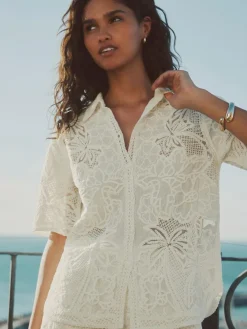 Next Crochet Short Sleeve Shirt^Women Tops & T-Shirts|Blouses & Shirts