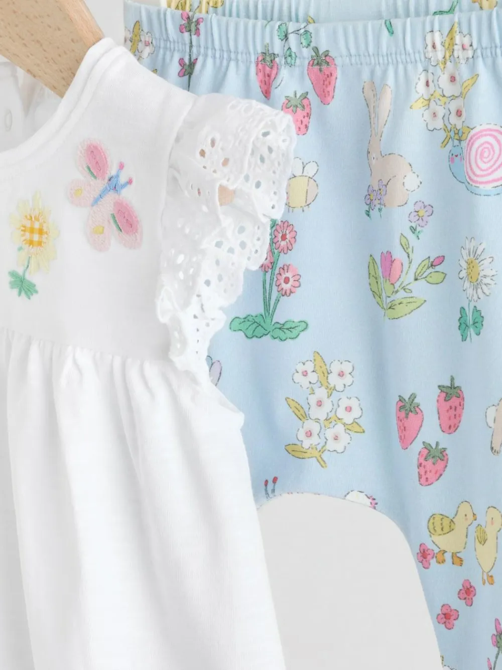 Outlet Next Ecru Fairy Short Sleeve Baby Top and Leggings 2 Piece set (0mths-2yrs)