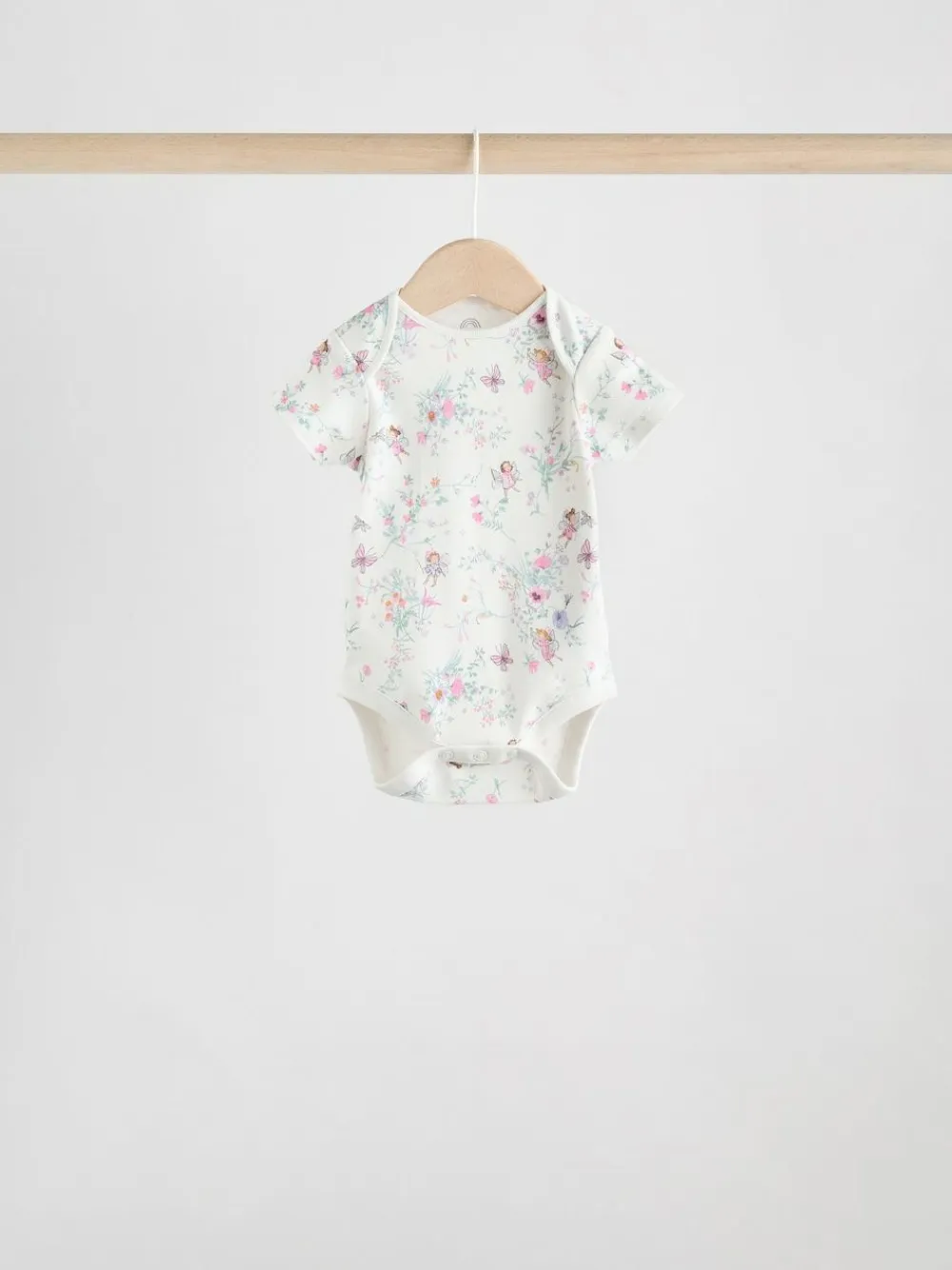 Next Ecru Fairy Short Sleeve Bodysuits 5 Pack^ Multipacks|Bodysuits & Vests