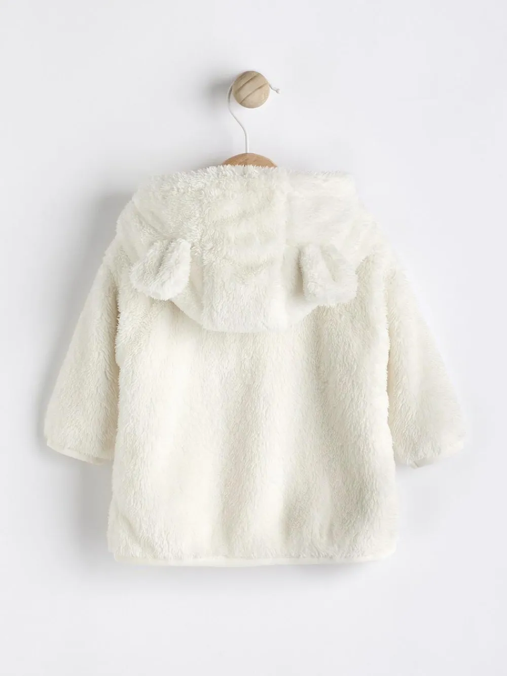 Next Fleece Baby Hooded Jacket (0mths-2yrs) Ecru