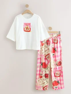 Next Ecru Jam Short Sleeve Pyjamas^Women Pyjamas|All Night & Lounge