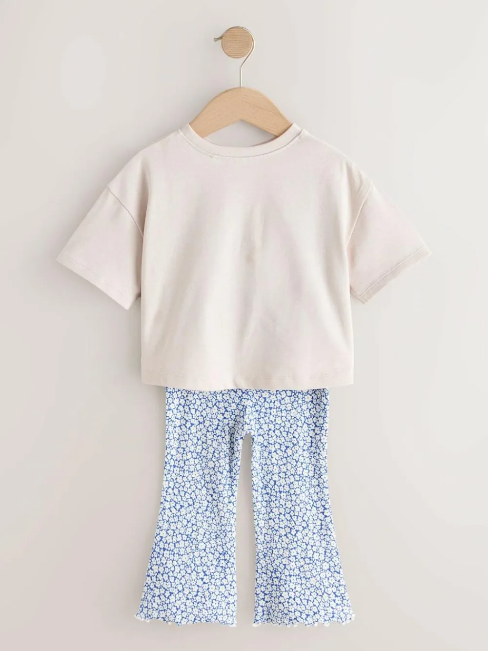 Online Next Ecru White Apple Character Short Sleeve Top and Leggings Set (3mths-7yrs)