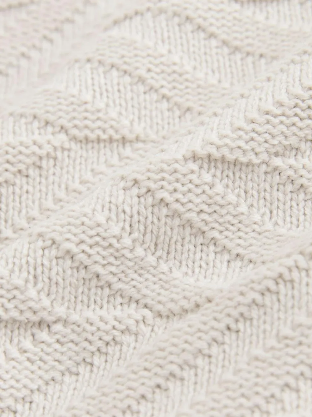 Next Regular Fit Cotton Rich Chevron Cable Crew Neck Jumper^ Knitwear|Knitwear