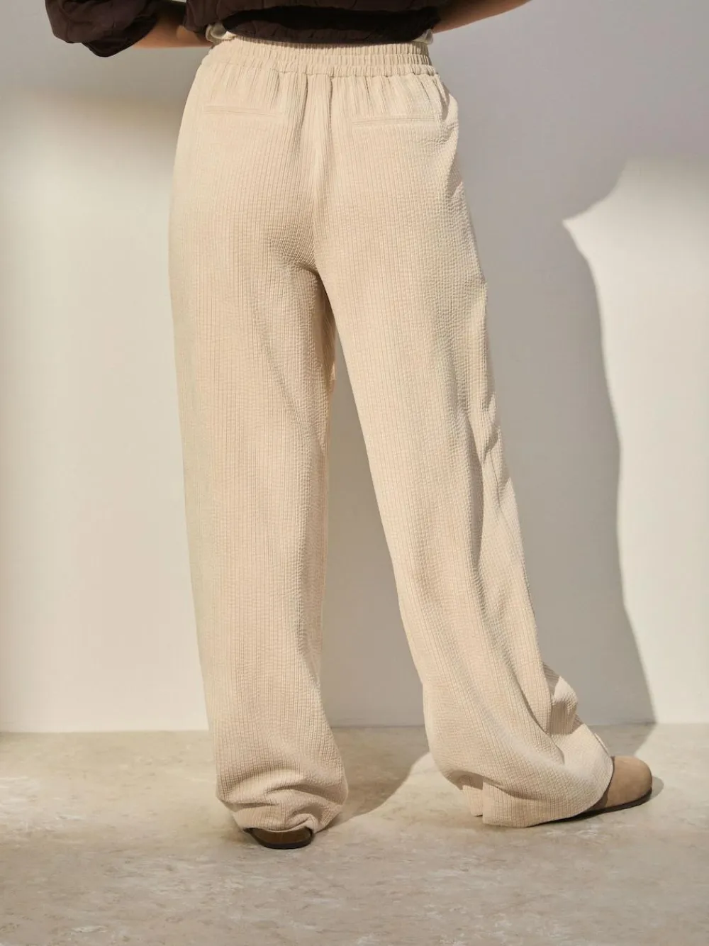 Next Ecru Wide Leg Soft Cord Trousers^Women Nightwear|Pants
