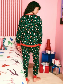 Eleanor Bowmer 100% Cotton Pyjamas Green