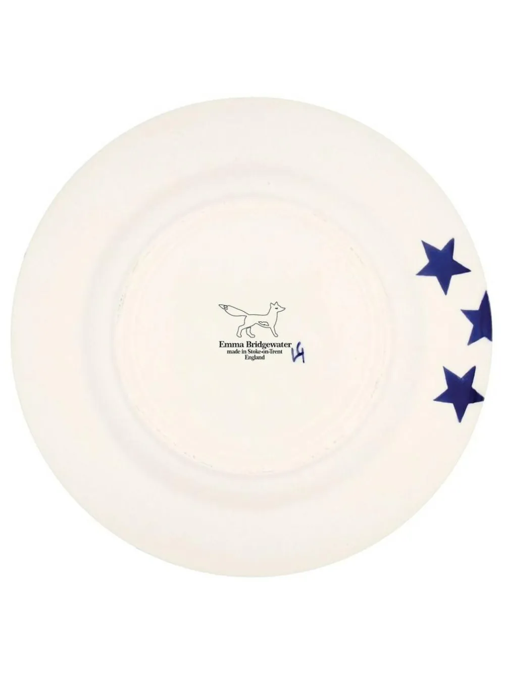 New Emma Bridgewater Cream Blue Star 8 1/2 Inch Side Plate